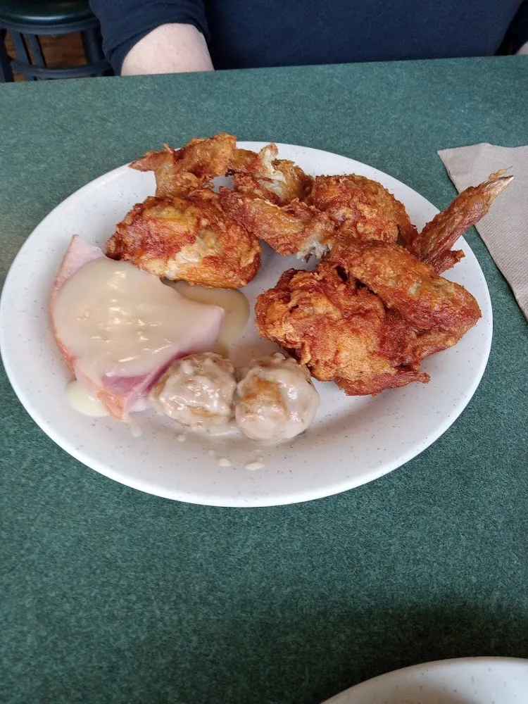 Chicken Breast with Ham and Swedish Meatballs
