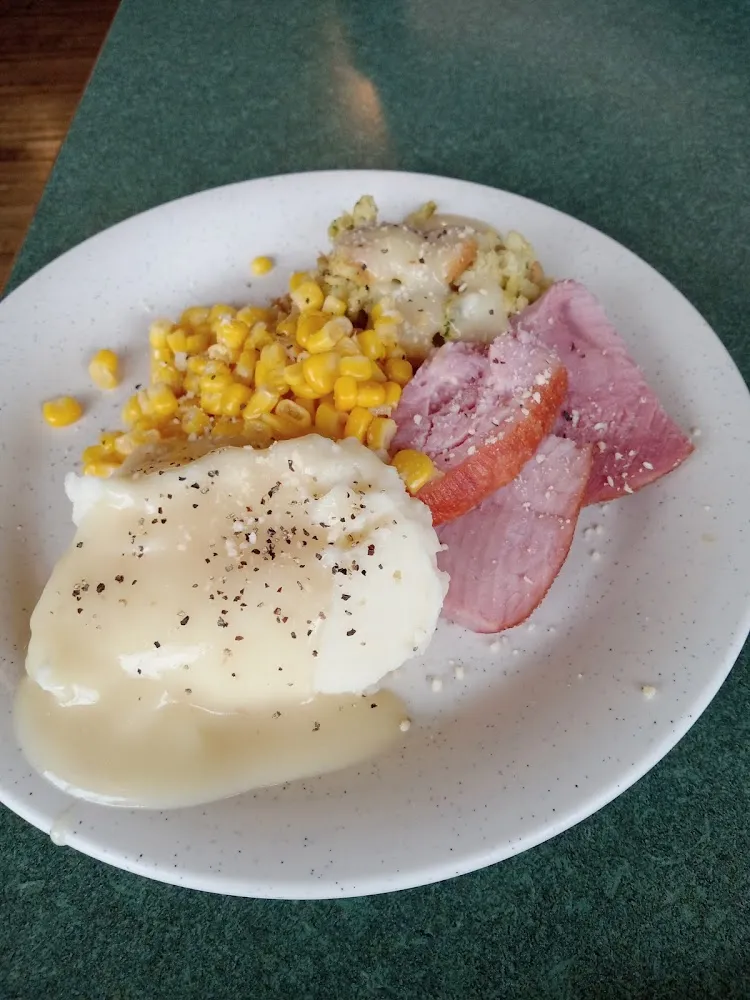 Taters and Gravy Ham Swedish Meatballs Stuffing and Corn